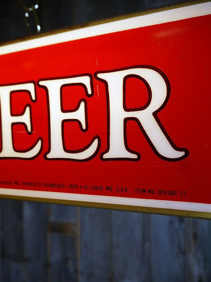 ビンテージBUDWEISERCOLDBEER大型ライトサイン [golp-147]検アメリカUSA1979年ライトサイン吊り下げ壁付け店舗ディスプレイ什器BAR_画像6