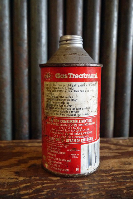 ビンテージSTPGASTREATMENT缶 [gopd-1342]検アメリカUSAインテリア雑貨ガレージMOTOR店舗ディスプレイ雑貨1970年代_画像2