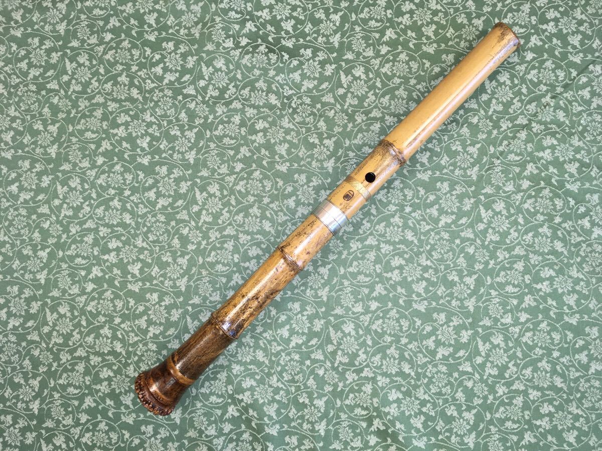 一尺ハ寸(正律6本D管)琴古流7孔尺八 銀中継ぎ_画像3