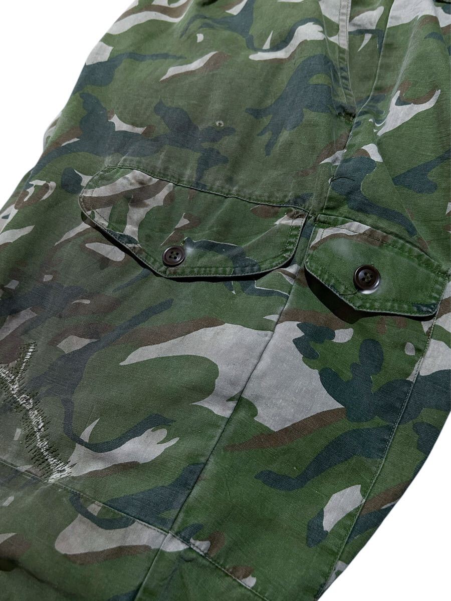 USA vintage 1950's 〜 ヴィンテージ ハンティング パンツ 迷彩 ブラッシュ カモフラージュ ダックハンター リバーシブル ポプリン カーゴ_画像6