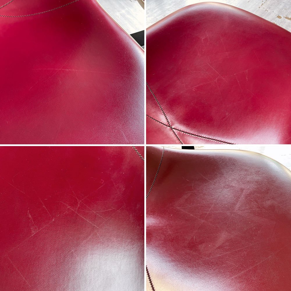 ♪ ハーマンミラー Herman Miller ビンテージ エアポートベンチ タンデムシート 4連 サイドシェル 3rd PVCレザー FRP イームズ 希少_画像7