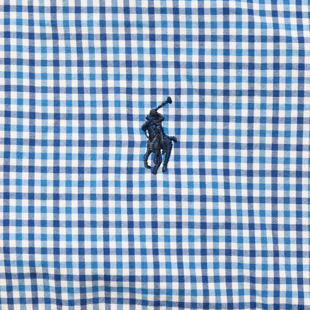 Poloラルフローレン◆CUSTOM FIT チェック B.Dシャツ◆ブルー×ホワイト×ネイビー◆サイズS_画像5