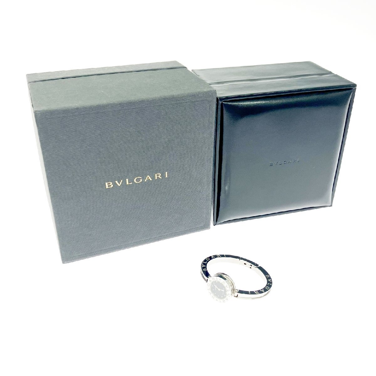 1円 箱付 ブルガリ QZ BZ22S ビーゼロワン 黒文字盤 ラウンド レディース腕時計 5118300NKG 1円 稼働 良品 箱付 ブルガリ QZ BZ22S ビーゼロワン 白文字盤