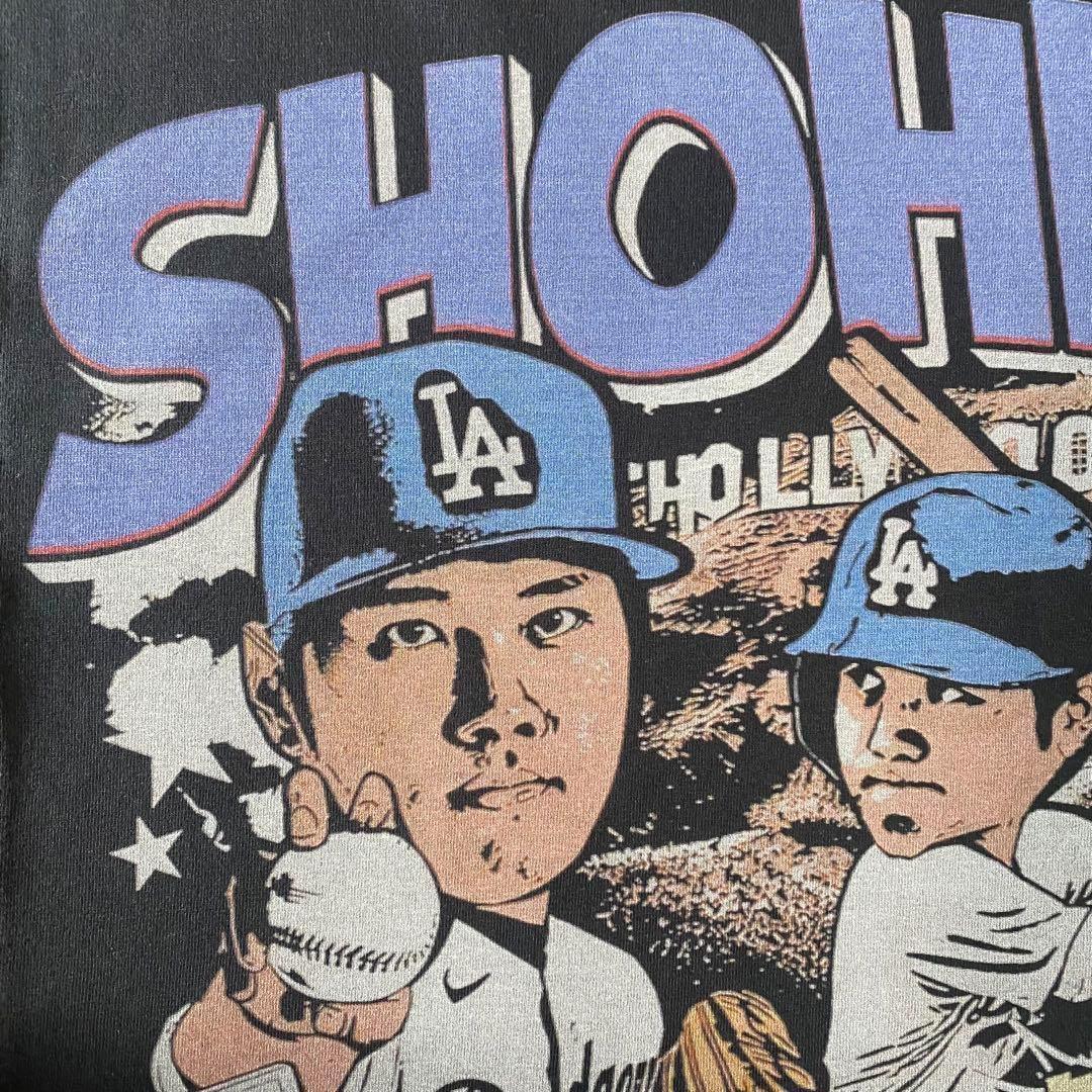 ◎新品未使用/訳あり美品◎★日ハム 大谷翔平★ゆったり XLサイズ★ 大谷翔平 Dodgers 【XLサイズ】 Tシャツ ブラック vintage
