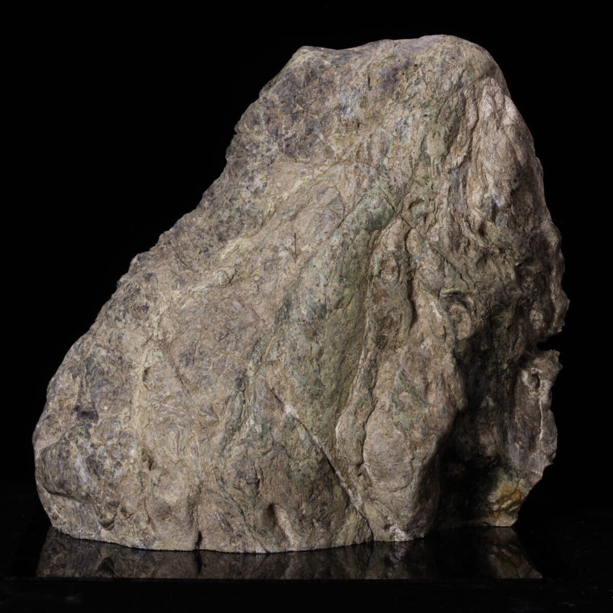 糸魚川翡翠 「福寿」 字彫り 石材文字彫刻 金文字 原石 大型