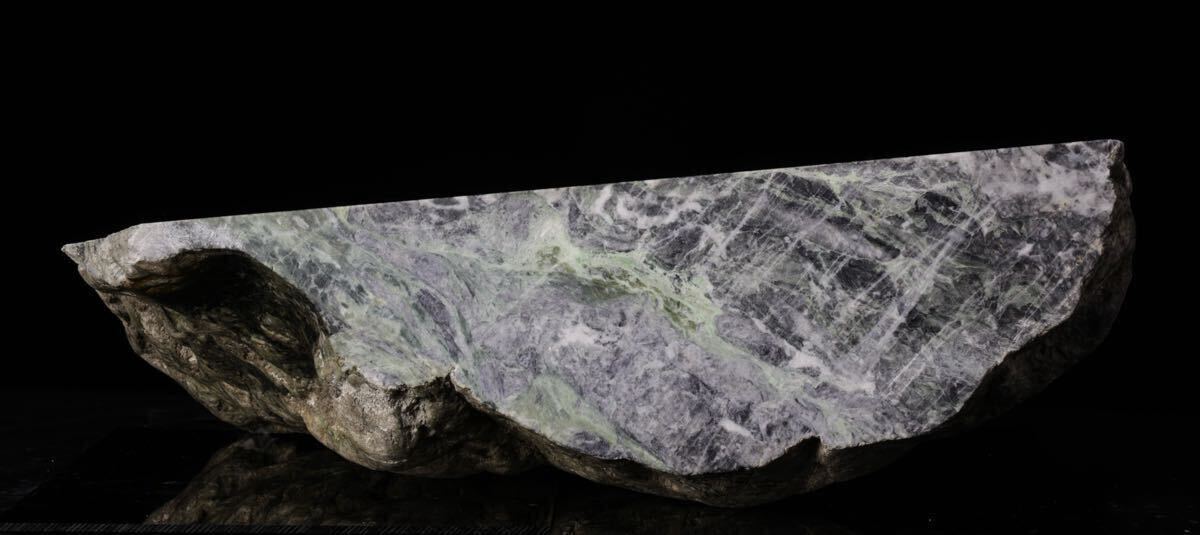 糸魚川翡翠 「福寿」 字彫り 石材文字彫刻 金文字 原石 大型