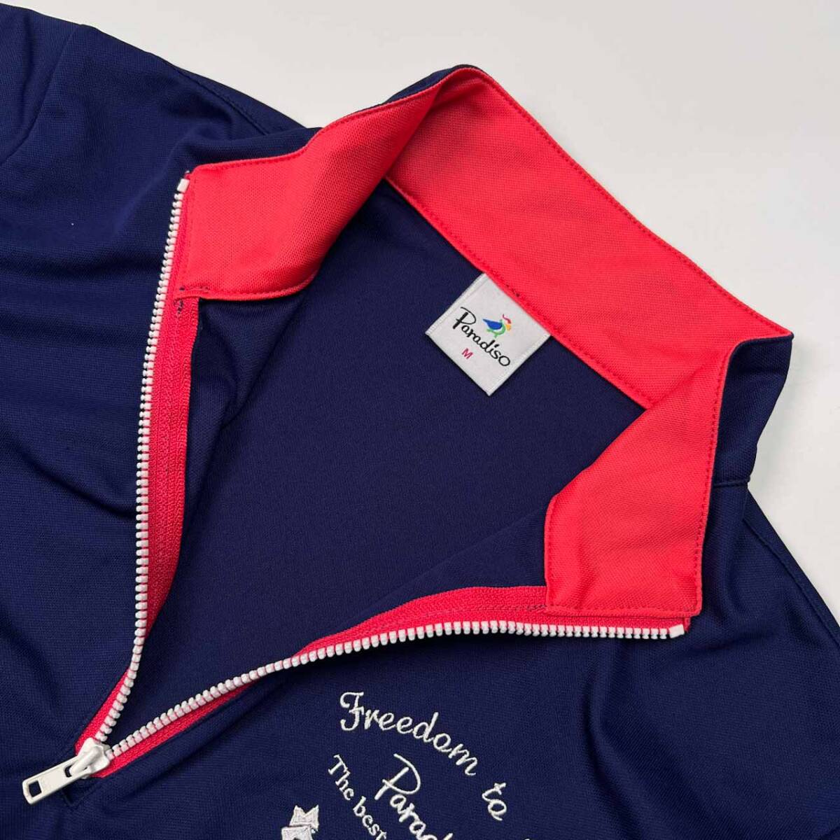 Paradiso パラディーゾ レイヤード風 長袖Tシャツ カットソー サイズ M /ゴルフ/スポーツ/ネイビー×ホワイト_画像5