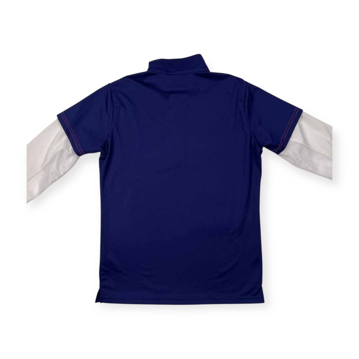 Paradiso パラディーゾ レイヤード風 長袖Tシャツ カットソー サイズ M /ゴルフ/スポーツ/ネイビー×ホワイト_画像6