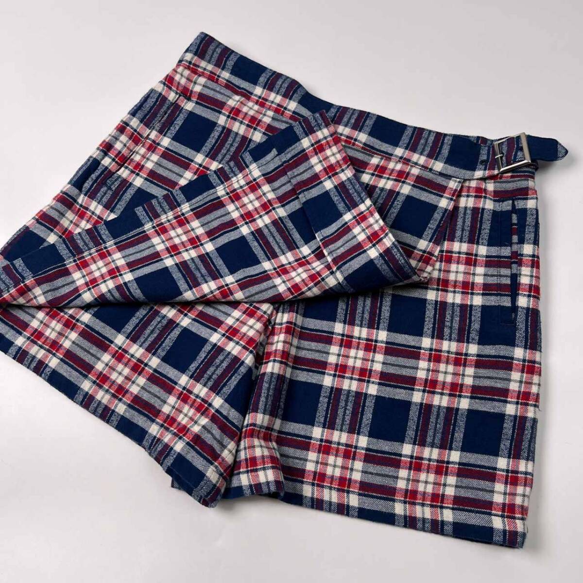 BEAMS GOLF ビームス ゴルフ チェック柄 キュロット ショートパンツ サイズ L /フランネルコットン