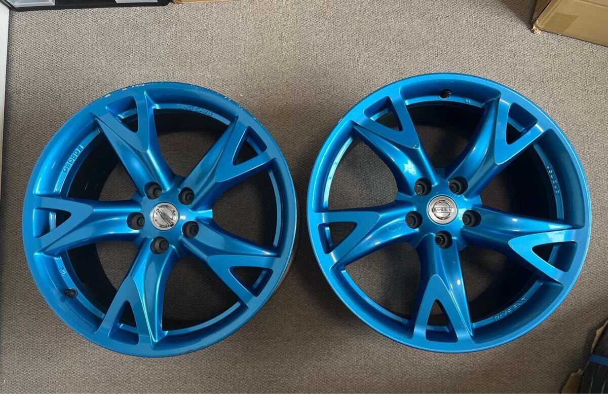 Z34【日産純正】ホイール 19イ 2本 RAYS フェアレディZ z34 z33 _画像1