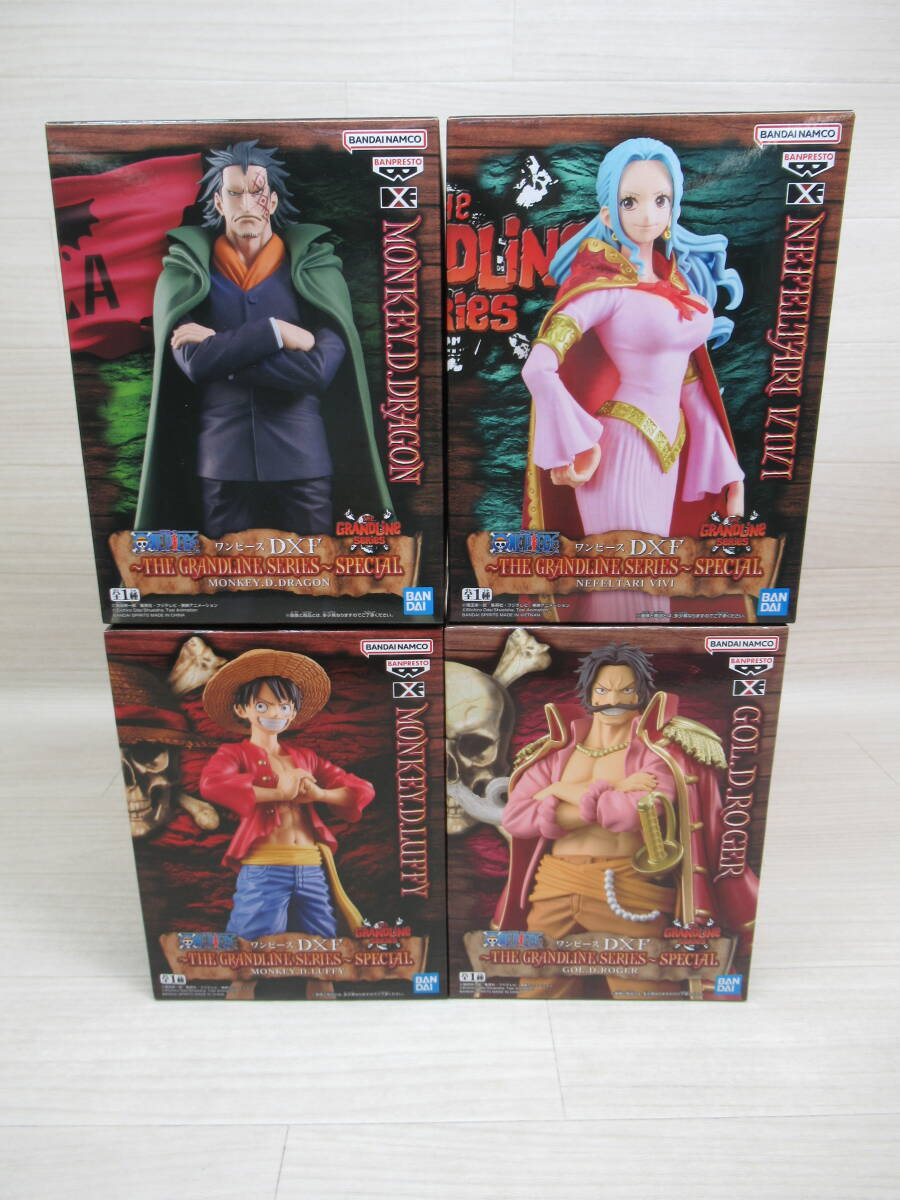 ワンピース DXF THE GRANDLINE ルフィ ドラゴン フィギュア 09/A757☆フィギュア 4種セット☆ワンピース DXF THE GRANDLINE