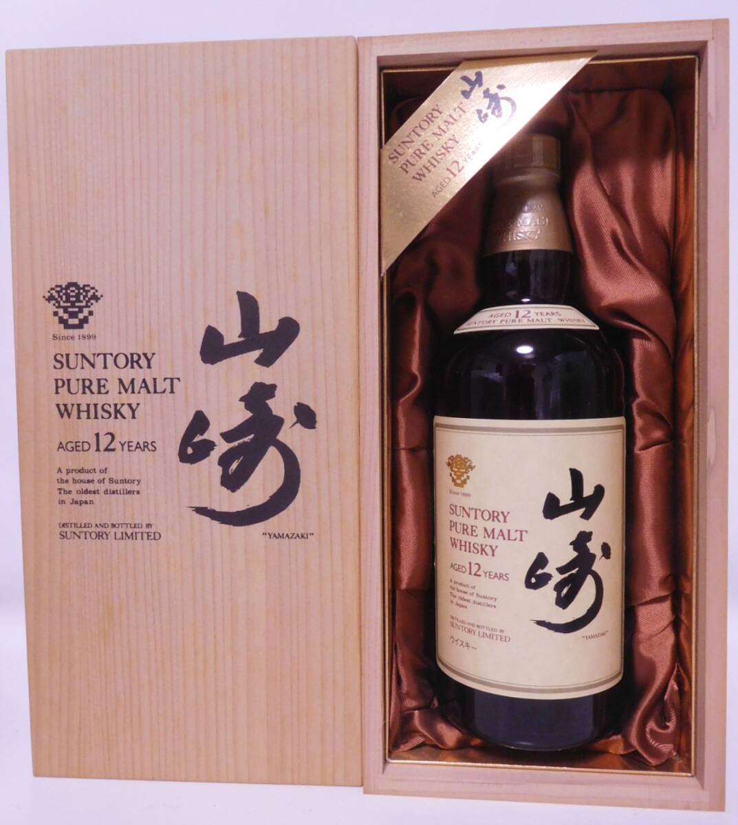 ★古酒☆サントリー ピュアモルト ウイスキー 山崎 12年 750ml 43% 木箱入り※美品☆ SUNTORY PURE MALT WHISKY YAMAZAKI aged 12 years ★_画像1