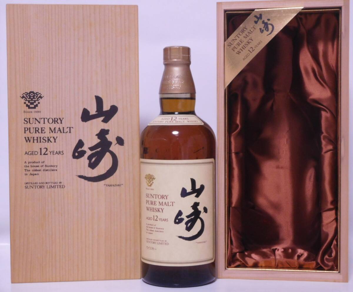 ★古酒☆サントリー ピュアモルト ウイスキー 山崎 12年 750ml 43% 木箱入り※美品☆ SUNTORY PURE MALT WHISKY YAMAZAKI aged 12 years ★_画像2