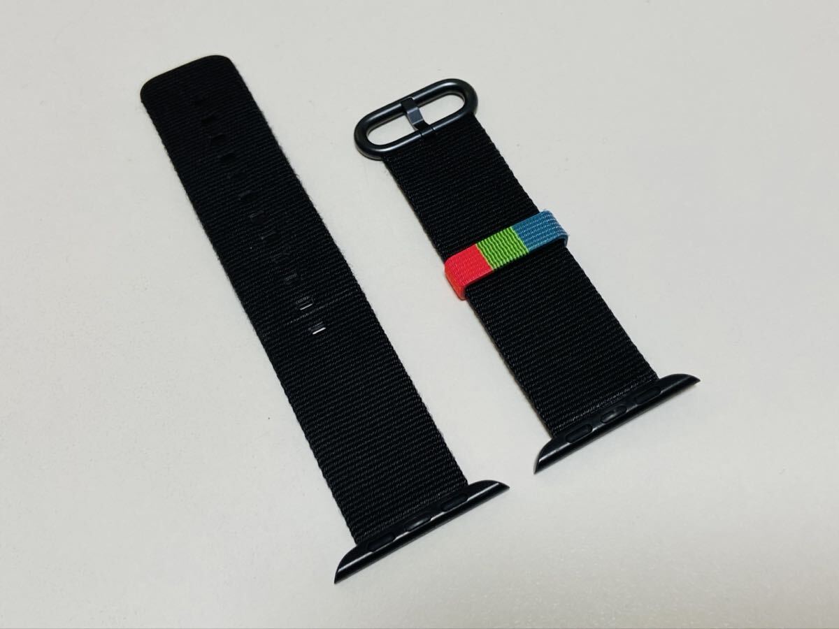 レア Apple Watch 42mm 44mm 45mm 46mm 49mm 純正品 ウーブンナイロン バンド ベルト アップルウォッチ
