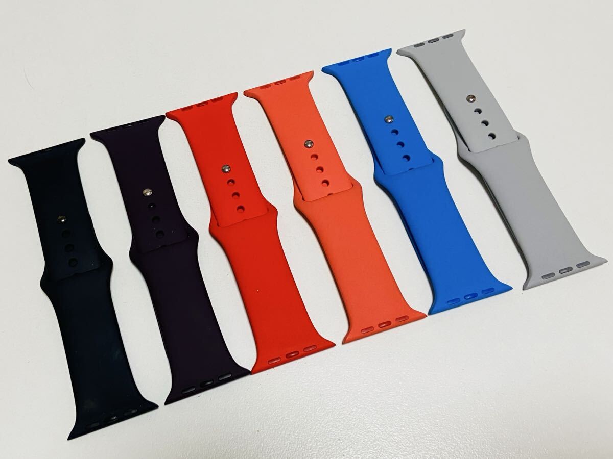 Apple Watch 42mm 44mm 45mm 46mm 49mm 純正品 スポーツ バンド ベルト アップルウォッチ 6本 セット まとめ