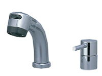 新品未使用 KVK/ Panasonic 洗面洗髪シャワー吐水切替シングルレバー フルメッキホース収納式混合栓 LFA248GLMA_画像1