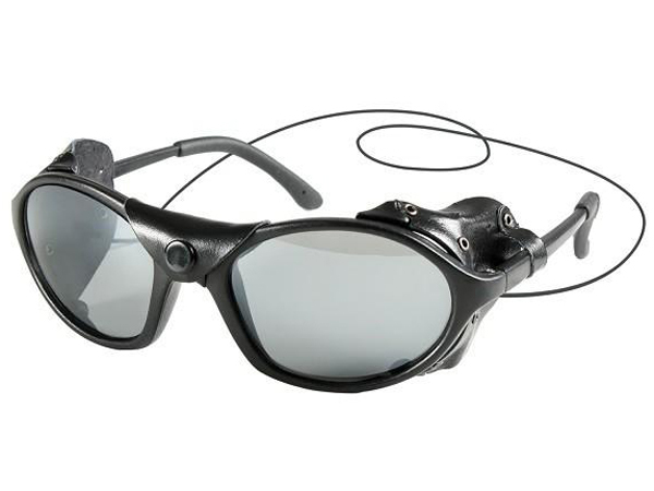 LEATHER SIDE COVER BIKER SHADE 艶消しBLACK × SMOKE/レザーサイドカバーバイカーシェードサングラスマットブラックuv400防塵防風米軍用_画像1