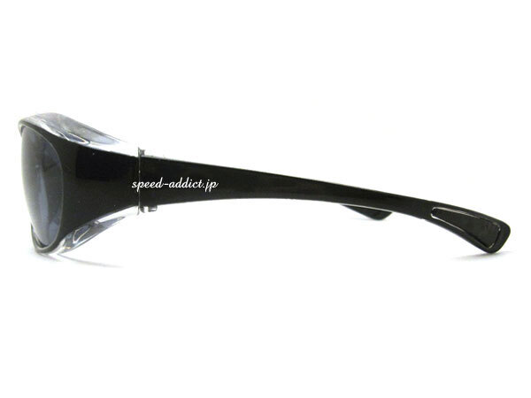 PORALIZED BIKER SHADE WIND GUARD BLACK・CLEAR × 偏光SMOKE/偏光バイカーシェードウインドガードサングラスuvカットバイクツーリング_画像3
