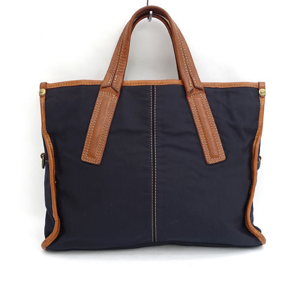 ■ ポールスミス ビジネス ブリーフケース ナイロン レザー ブラック ブラウン (0990013299)