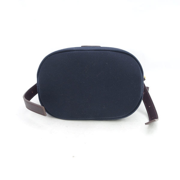 ■ ポールスミス ショルダーバッグ キャンバス レザー ネイビー ブラウン (0990014186)