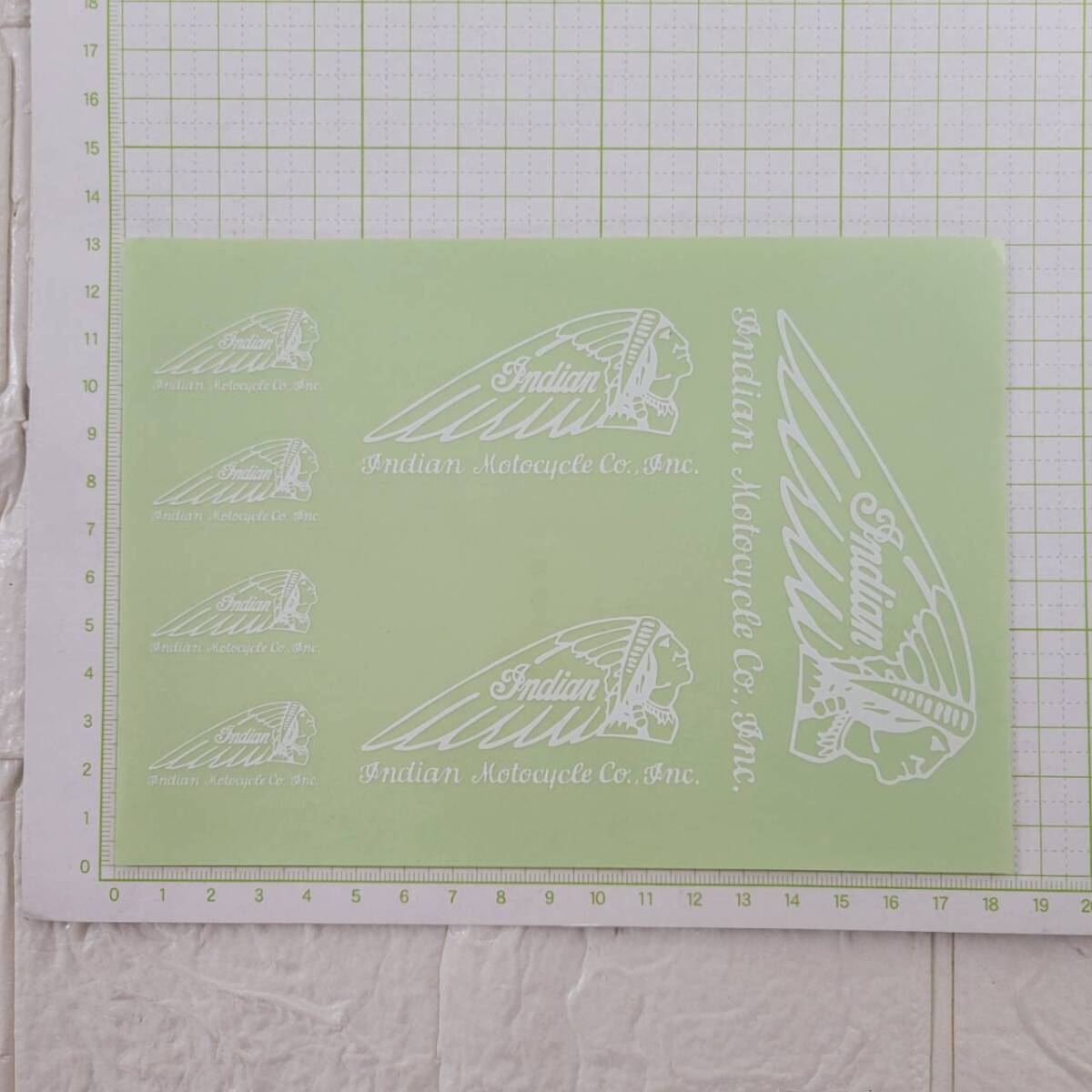 ★【在庫処分価格】インディアンステッカー バイクステッカー ５種類（各10枚）計50枚☆C8-388ｂ