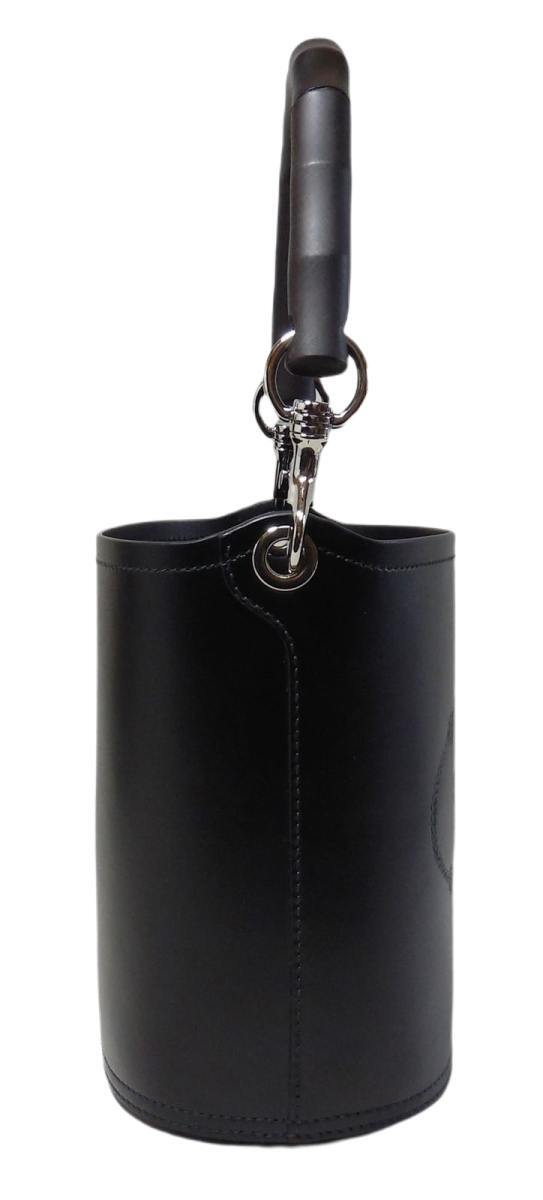 プラダ タンブール ウッドハンドル レザーバケットバッグ ブラック 1BE048_2AIX_F0002_V_5OL PRADA