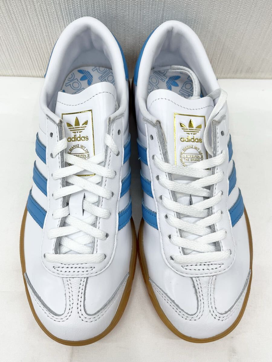 adidas アディダス スニーカー HAMBURG ハンブルグ 23.5cm Cloud White/Sky Rush/Gum 〇未使用品_画像2