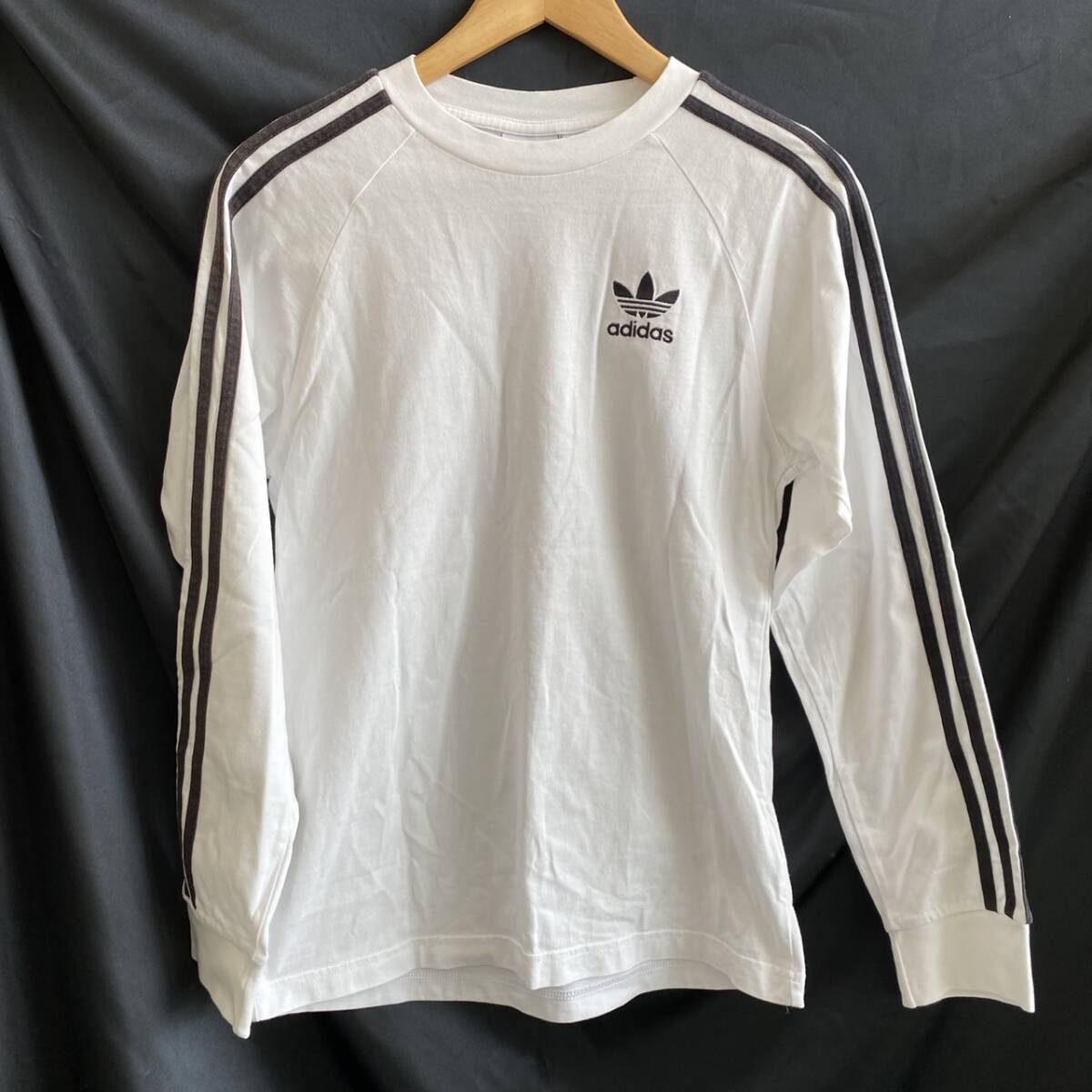 *[YH-3396] хранение товар adidas Adidas Originals размер S белый чёрный 3шт.@ линия футболка с длинным рукавом 3 линия long T