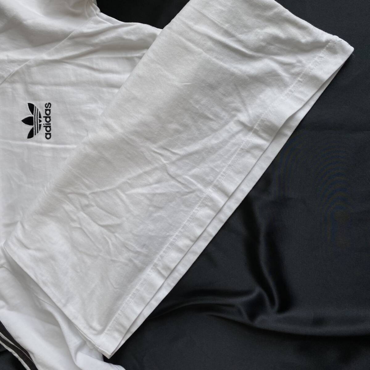 *[YH-3396] хранение товар adidas Adidas Originals размер S белый чёрный 3шт.@ линия футболка с длинным рукавом 3 линия long T