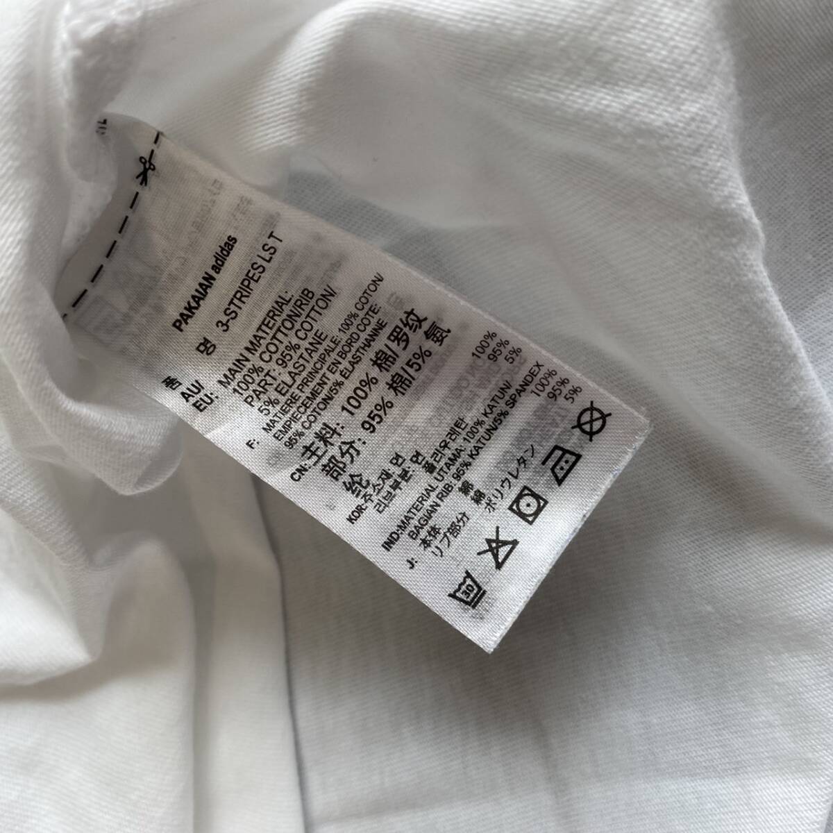 *[YH-3396] хранение товар adidas Adidas Originals размер S белый чёрный 3шт.@ линия футболка с длинным рукавом 3 линия long T
