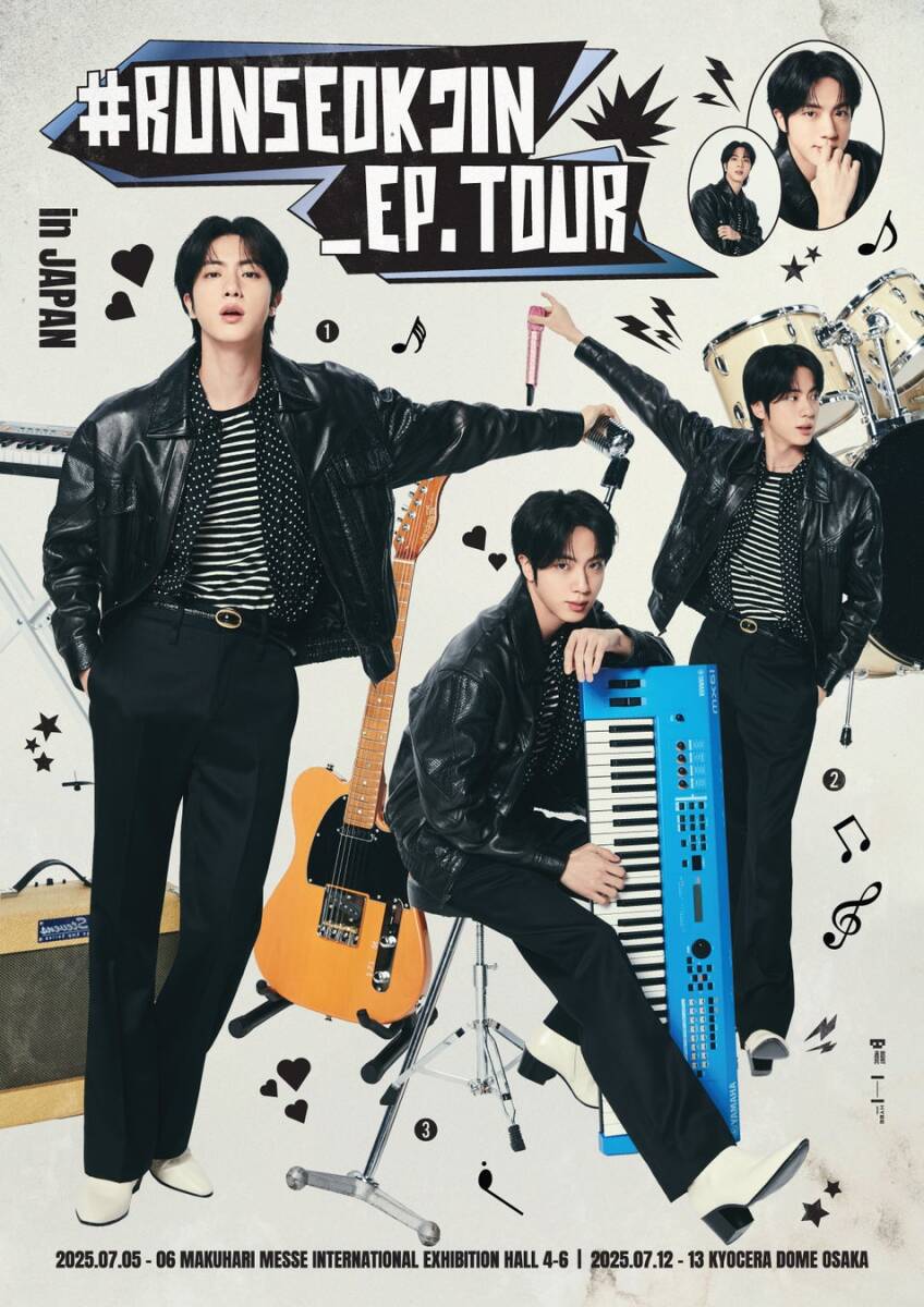 BTS ジン RUNSEOKJIN TOUR MARCH Vネック jinサイズ BTS JIN #RUNSEOKJIN EP TOUR in JAPAN 2025｜Yahoo!フリマ（旧
