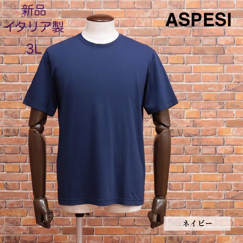 【新品・3Lサイズ・イタリア製】ASPESI・丸首半袖カットソー_画像1
