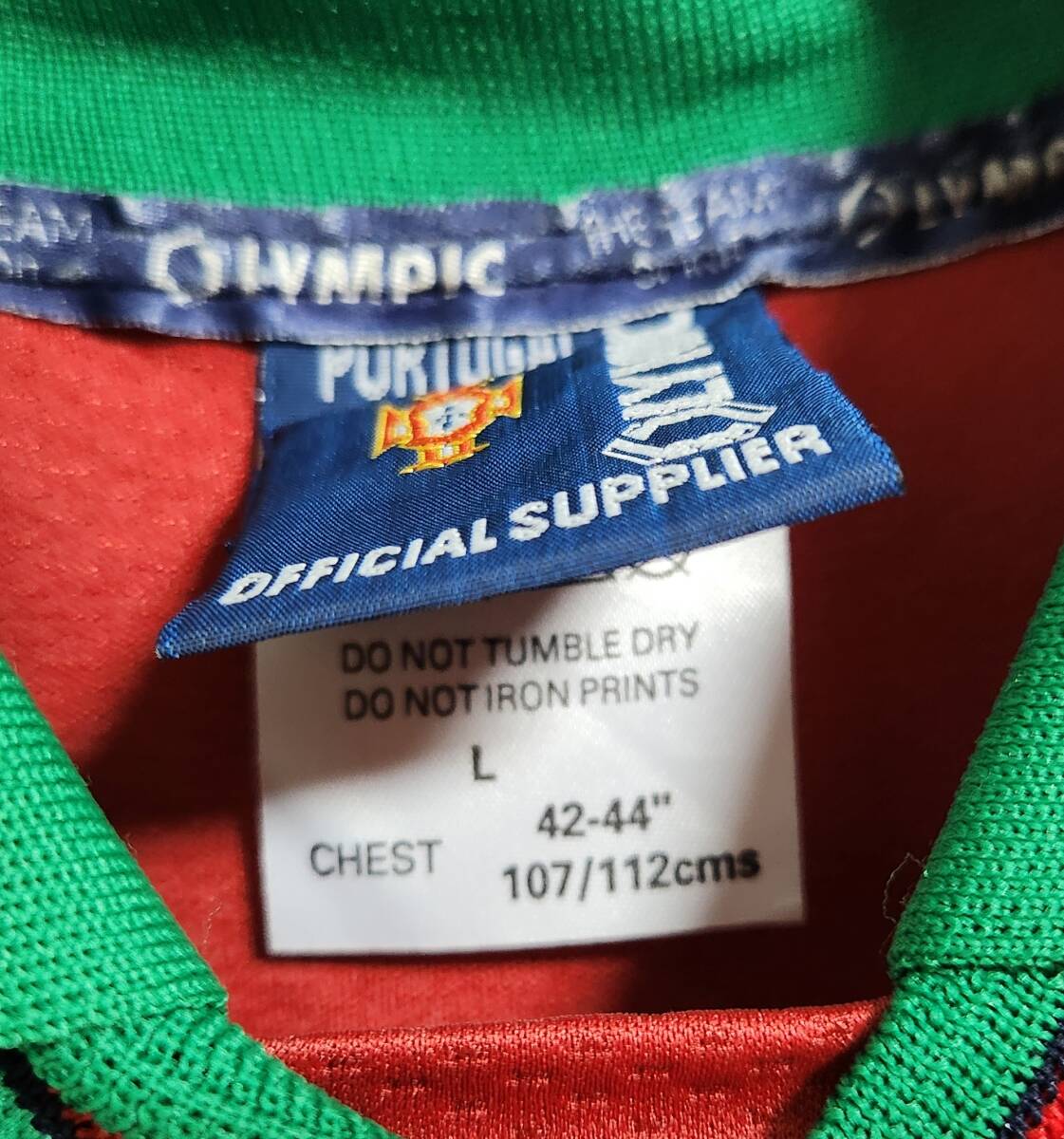 96 ポルトガル Portugal FPF(H)#4 オセアノ・ダ・クルス Oceano 半袖 EURO1996 L_画像4