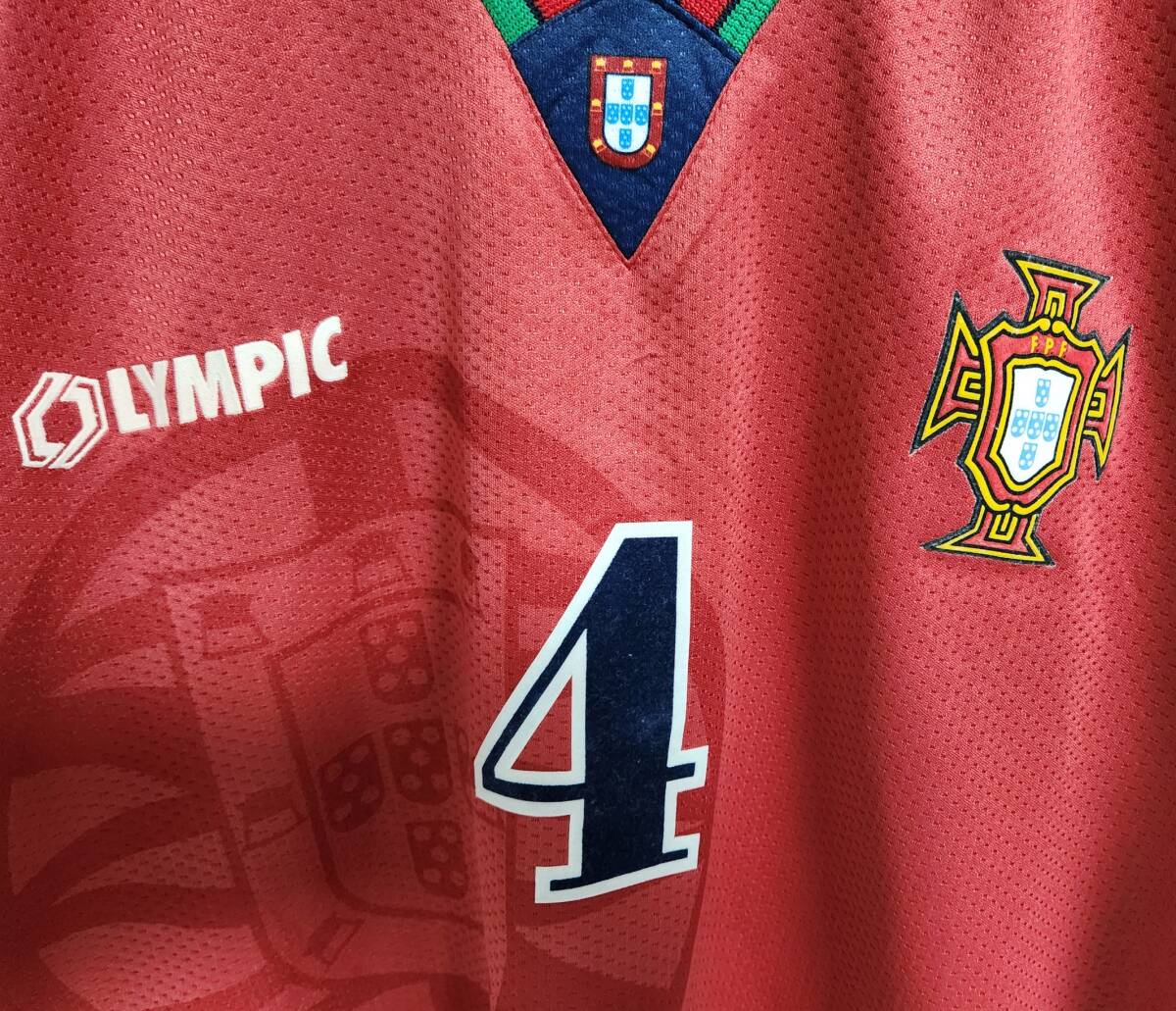 96 ポルトガル Portugal FPF(H)#4 オセアノ・ダ・クルス Oceano 半袖 EURO1996 L_画像3