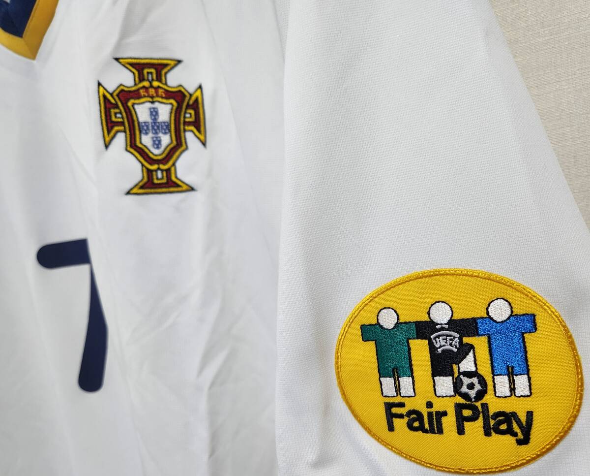 00 ポルトガル Portugal FPF(A)No.7 ルイス・フィーゴ FIGO 半袖 EURO 2000 XL_画像3