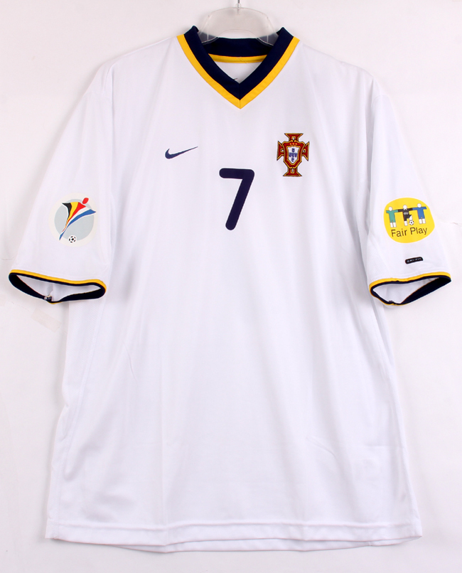 00 ポルトガル Portugal FPF(A)No.7 ルイス・フィーゴ FIGO 半袖 EURO 2000 L_画像1