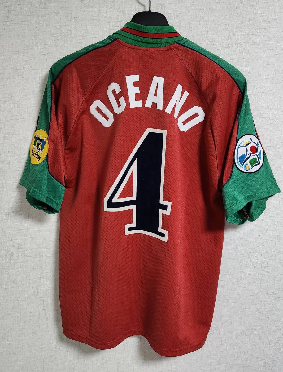 96 ポルトガル Portugal FPF(H)#4 オセアノ・ダ・クルス Oceano 半袖 EURO1996 L_画像2