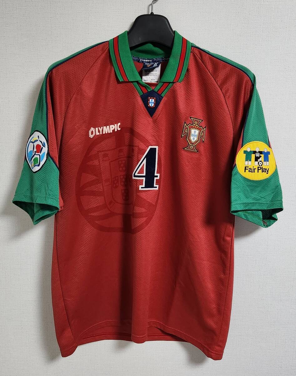 96 ポルトガル Portugal FPF(H)#4 オセアノ・ダ・クルス Oceano 半袖 EURO1996 L_画像1