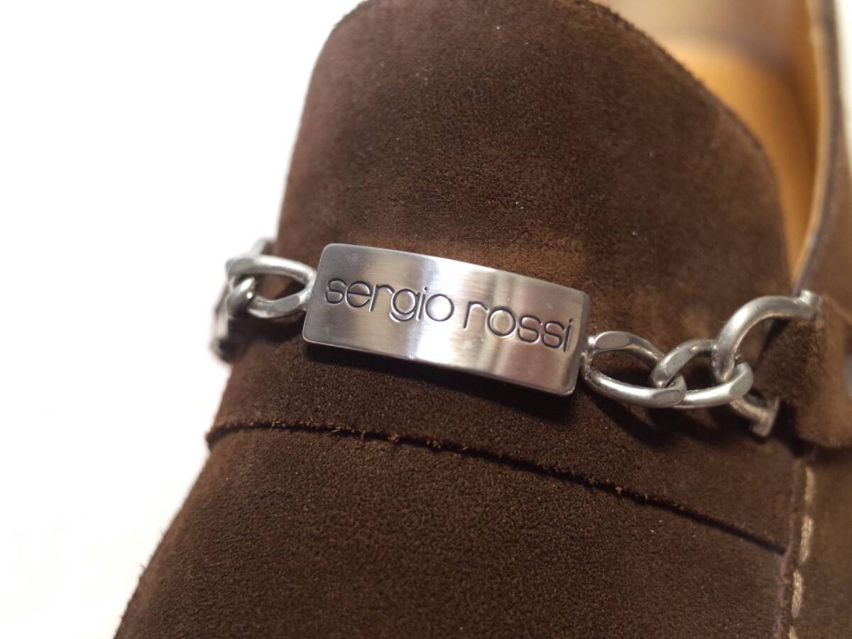 【送料無料】5293■Sergio Rossi/セルジオ・ロッシ■イタリア製ガンチーニ/スリッポン/ローファー/スエード/ハンドメイドシューズ/28cm■_画像6