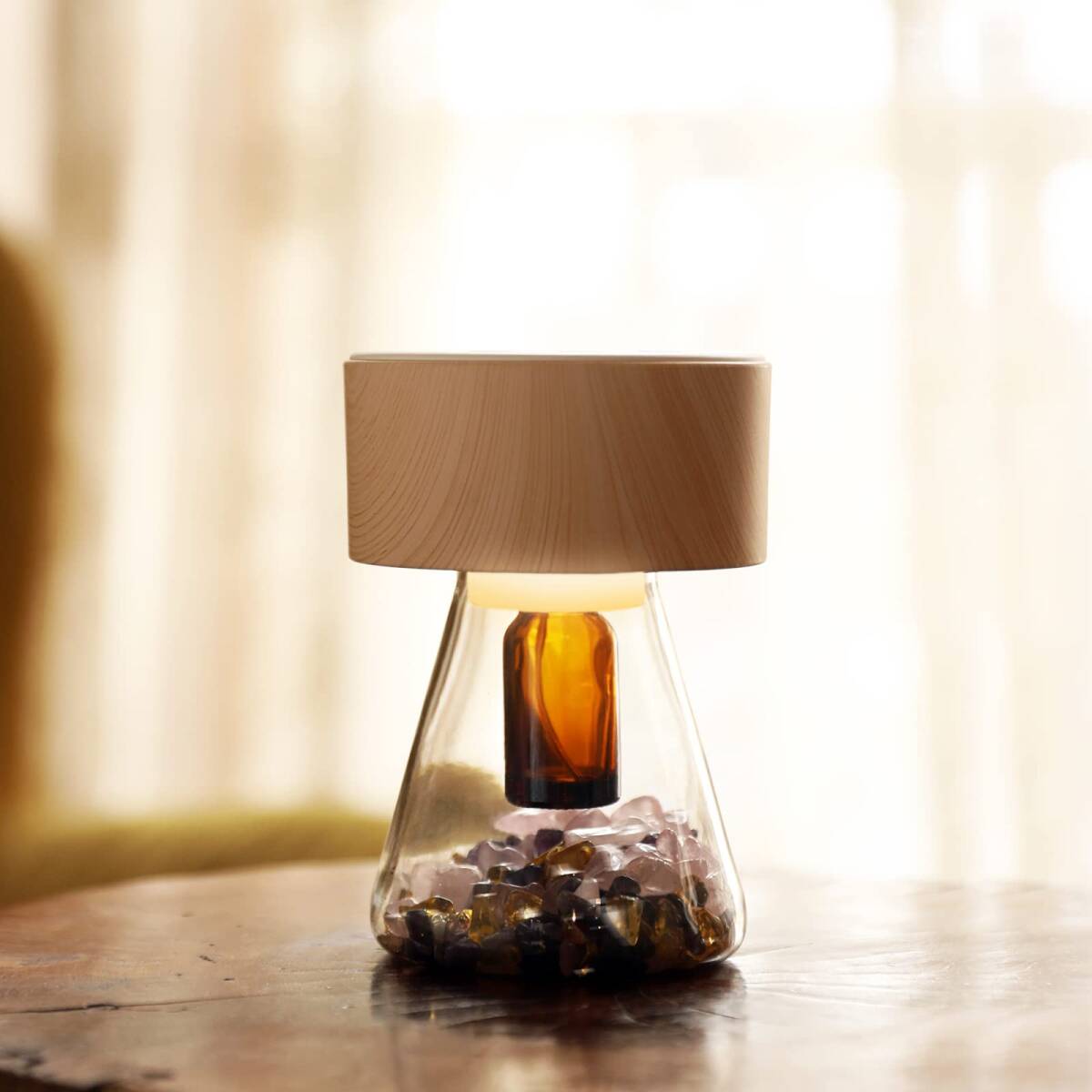 ☆ナチュラルなデザイン アロマディファーザー 水を使わない 高品質 安全設計 操