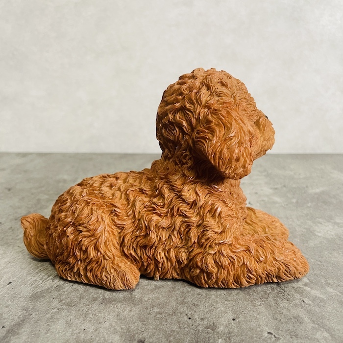置物 犬 かわいい 動物 玄関 見上げるトイプードル ブラウン おしゃれ インテリア ガーデンオーナメント woobia ウービア_画像8