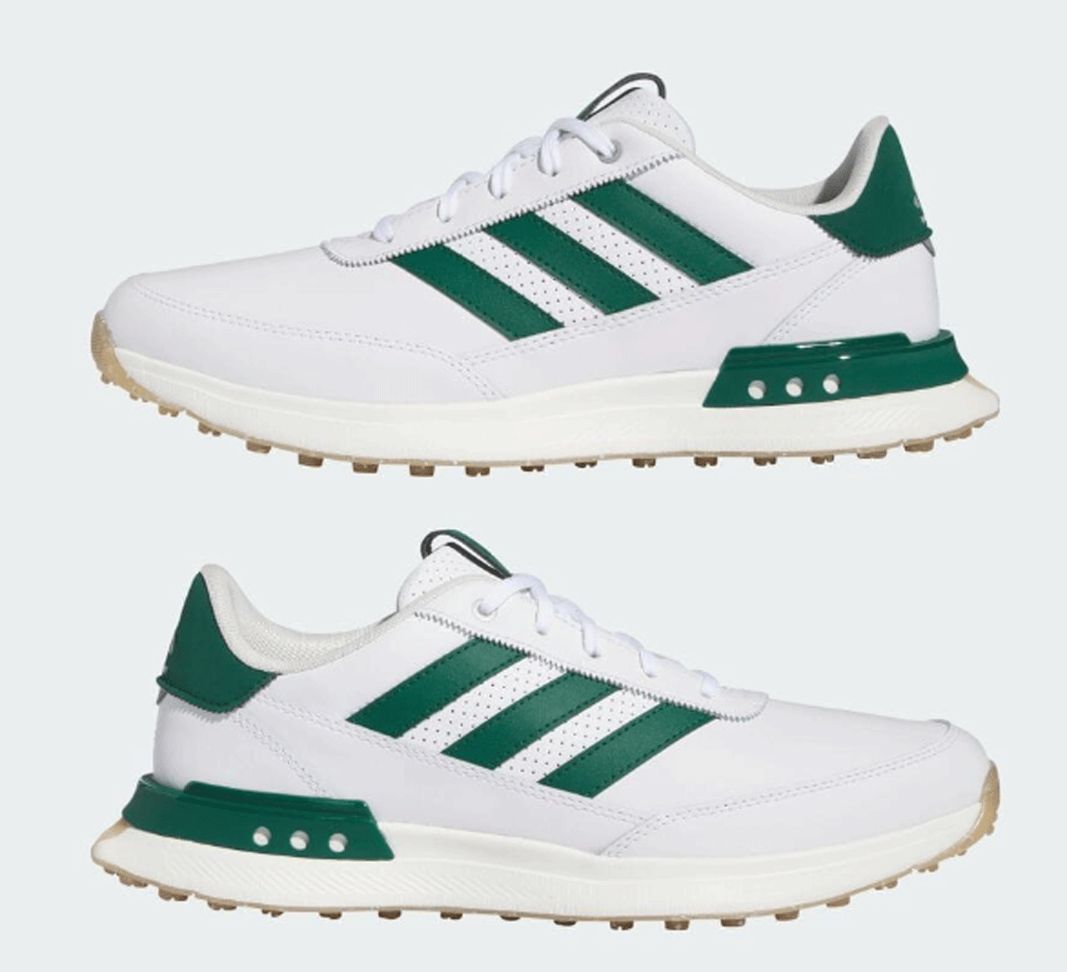  новый товар # Adidas #2024.3#S2 G-Spike отсутствует кожа #IF0299# foot одежда - белый | колледж зеленый | жевательная резинка #24.5CM# натуральный кожа #