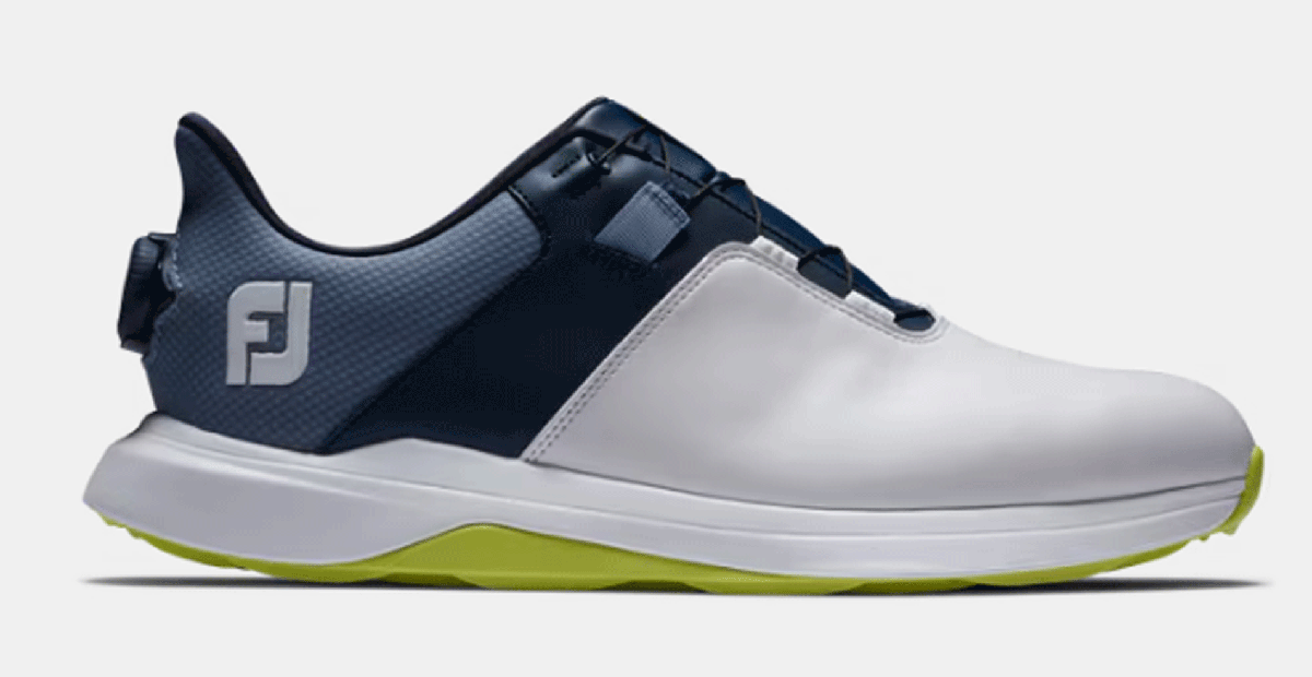 新品■フットジョイ■2024.7■メンズ FJ プロライト ボア スパイクレス■#56926■ホワイト／ネイビー■27.5CM/W:EEE■軽快x革新的グリップ_画像5