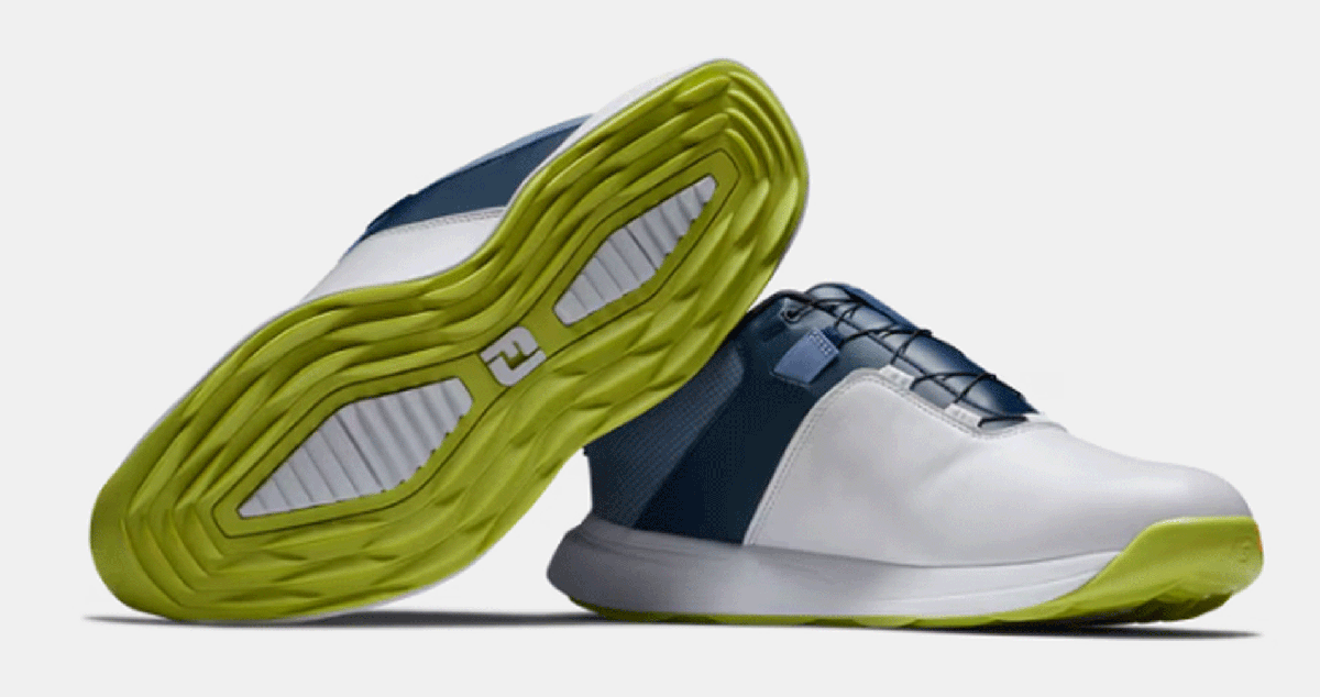 新品■フットジョイ■2024.7■メンズ FJ プロライト ボア スパイクレス■#56926■ホワイト／ネイビー■27.5CM/W:EEE■軽快x革新的グリップ_画像2