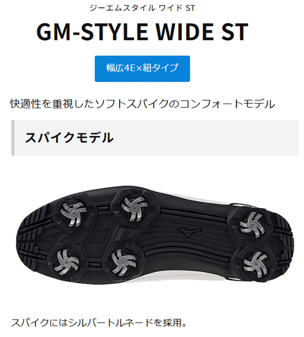新品■ミズノ■2025.7■ジーエム スタイル ワイド ST■51GQ2251■ホワイト／ホワイト■24.5CM■ソフトスパイク■幅広4E×紐タイプ■正規品_画像7