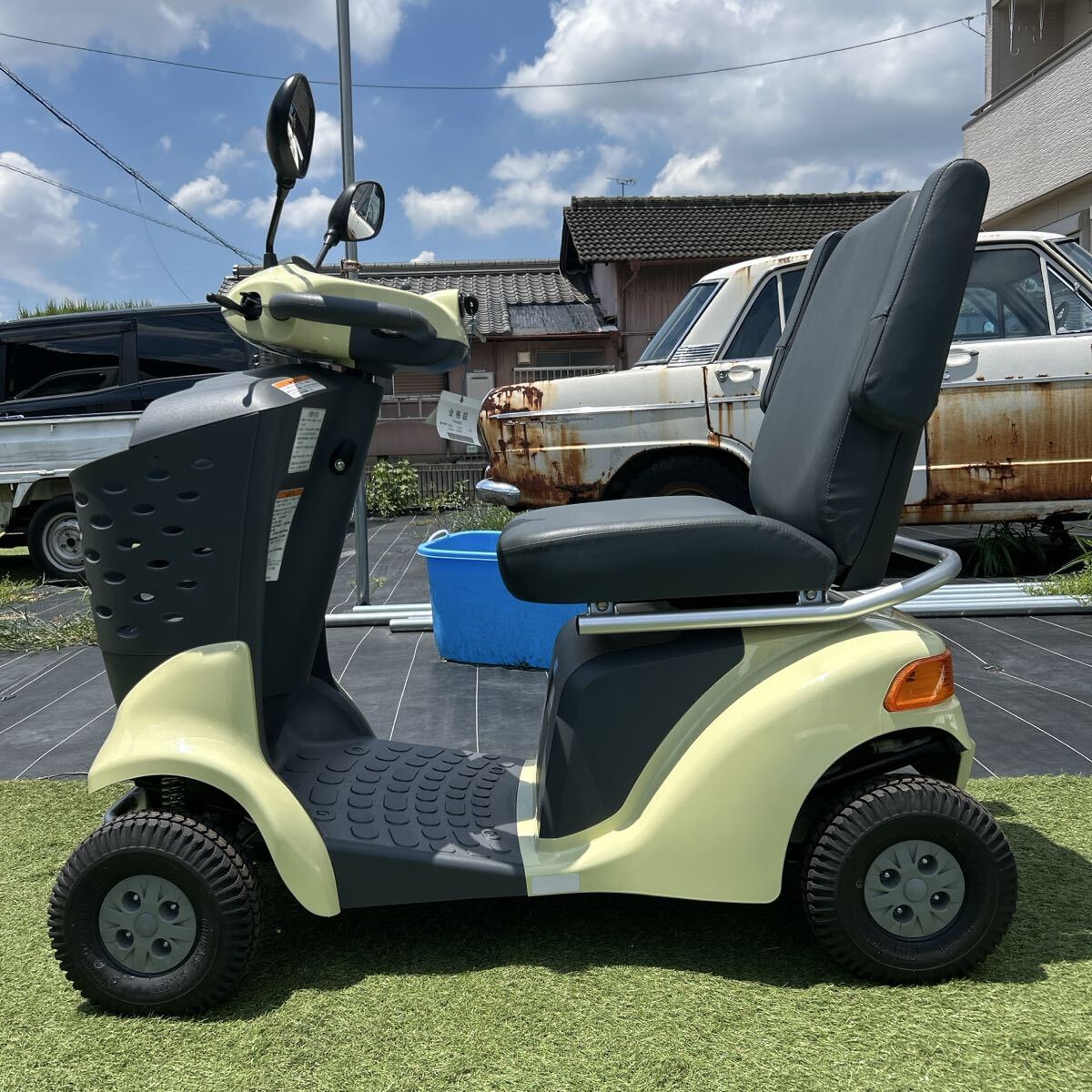 「愛知県〜」100キロ無料配送◎スズキセニアカー 電動カート新品タイヤ◎イエロー 愛知県〜」100キロ無料配送◎スズキセニアカー 電動カート新品