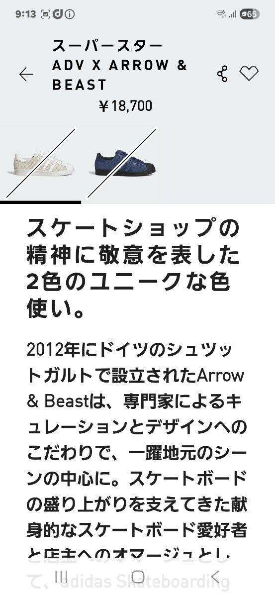 【激レア!】新品未使用品  当選品スーパースター    ADV X Arrow & Beast  サイズ: 26.0cm 色: Wonder White _画像6