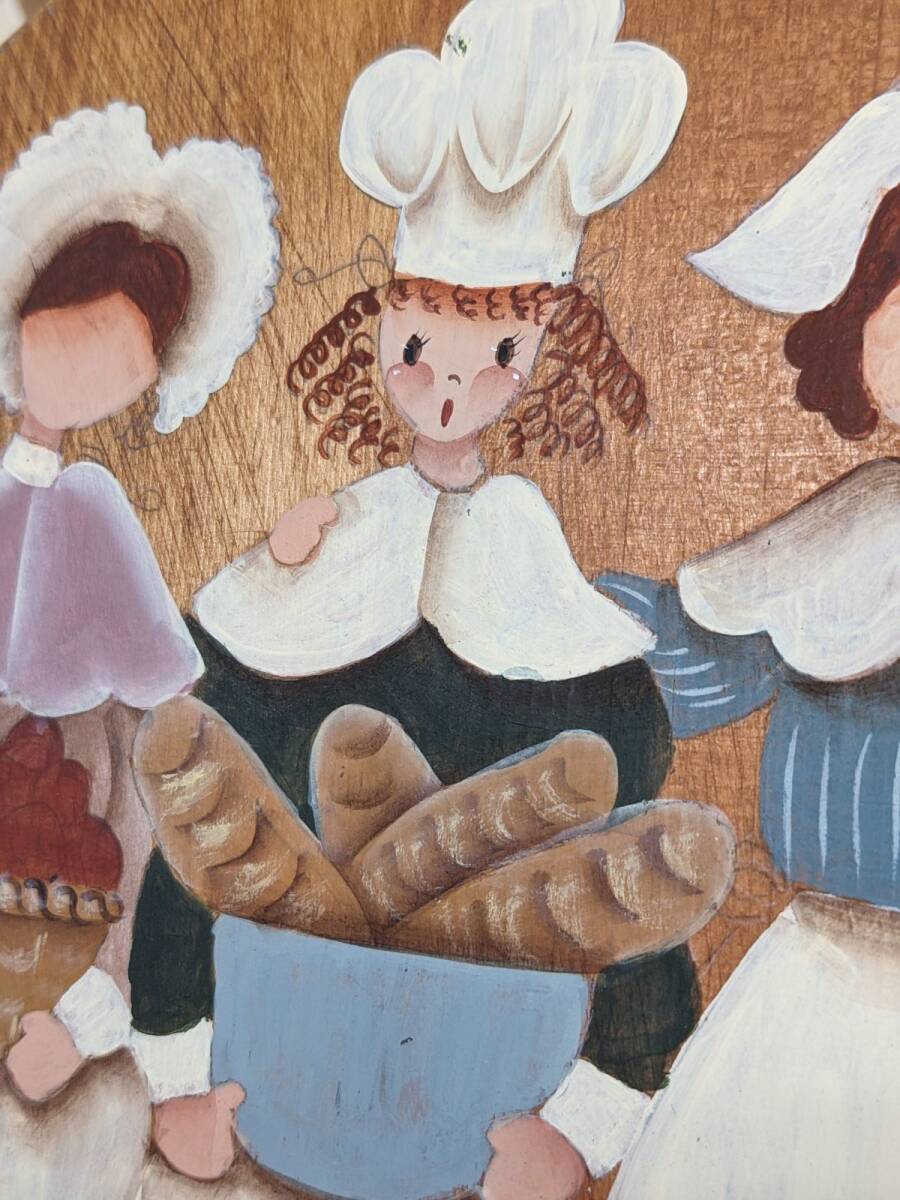 hh352■トールペイント ウェルカムボードなど4點(diǎn) ハンドメイド 鳥(niǎo) ストロベリー ベーカリーレディー 花柄/100