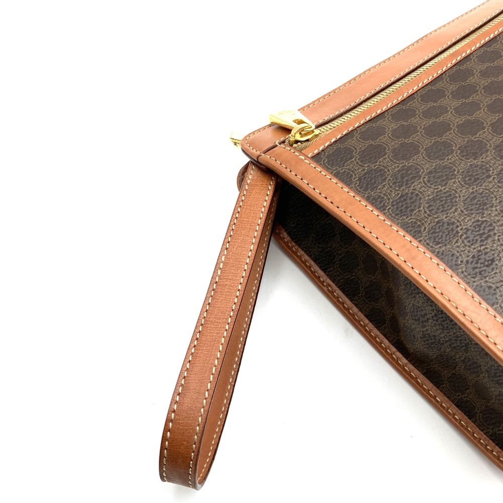 CELINE セリーヌ M95 クラッチバッグ セカンドバッグ ポーチ マカダム PVC ブラウン レディース メンズ ファッション_画像5