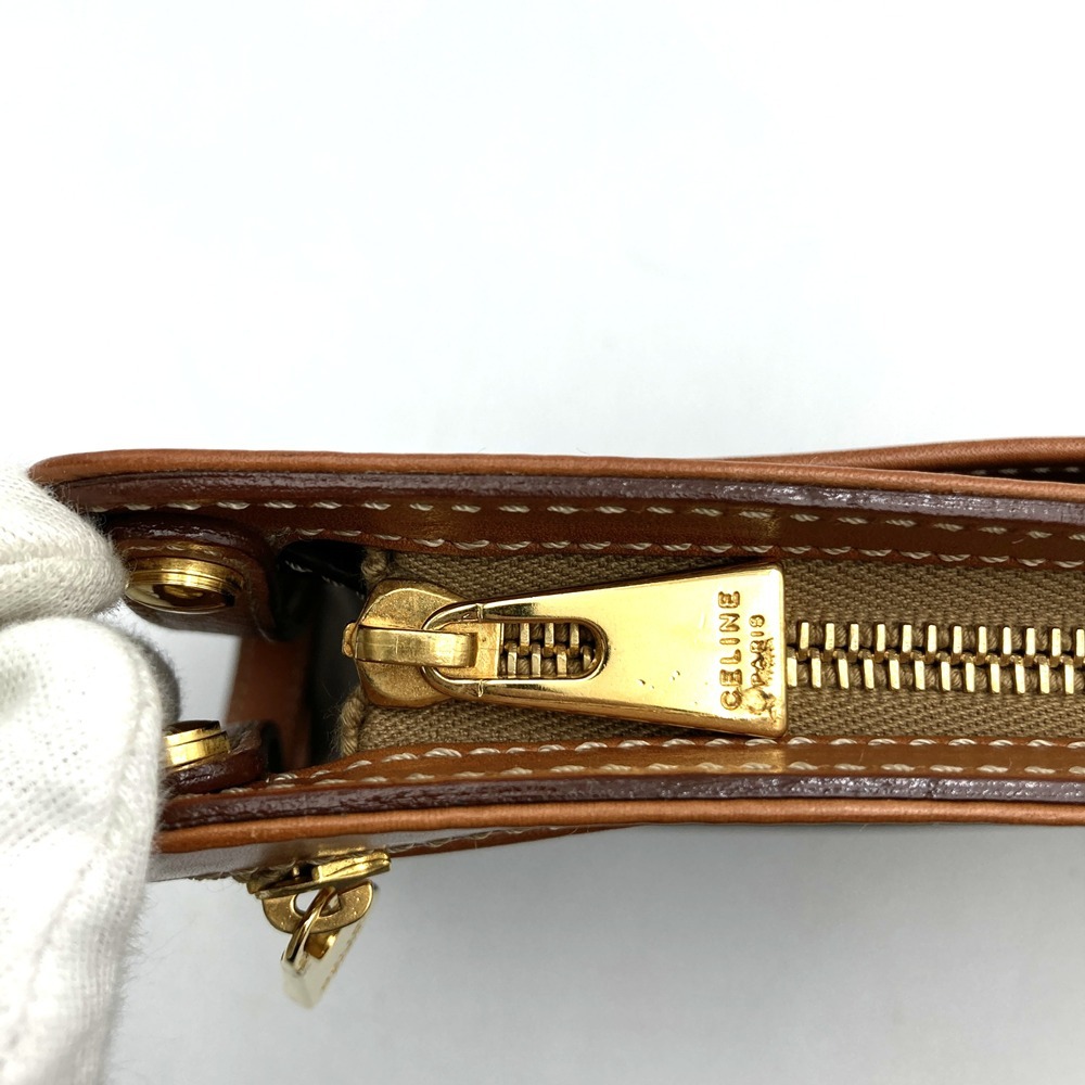 CELINE セリーヌ M95 クラッチバッグ セカンドバッグ ポーチ マカダム PVC ブラウン レディース メンズ ファッション_画像10